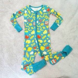 Little Sleepies Cozy Blue and Yellow Footies